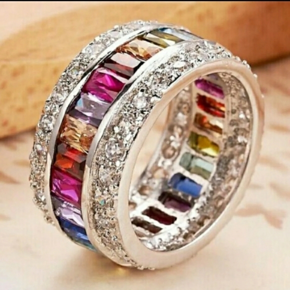 Multicolor gemstone ring - Picture 2 of 3